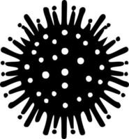 virus - svart och vit isolerat ikon - vektor illustration