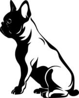 Französisch Bulldogge, schwarz und Weiß Vektor Illustration
