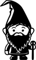 gnome - minimalistisk och platt logotyp - vektor illustration