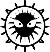 Virus - - minimalistisch und eben Logo - - Vektor Illustration