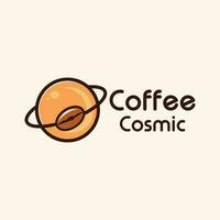 Kaffee kosmisch kreativ Logo Konzept vektor