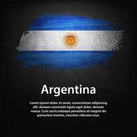 Argentinien Flagge mit schwarzem Hintergrund vektor