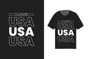 ich Liebe USA Typografie t Hemd Design, Spiegel Typografie t Hemd Vorlage vektor