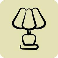 ikon tabell lampor. lämplig för hus symbol. hand dragen stil. enkel design redigerbar. design mall vektor
