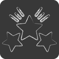 ikon tilldela stjärna 2. relaterad till stjärnor symbol. krita stil. enkel design redigerbar. enkel vektor ikoner