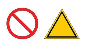 Vektor Warnung unterzeichnen. einfach Materialien zum Vorsicht Zeichen und Warnung Zeichen.