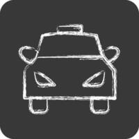 ikon taxi. lämplig för bil- symbol. krita stil. enkel design redigerbar. design mall vektor
