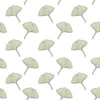 Ginko biloba Blumen- nahtlos Muster mit Ginkgo Blätter. vektor