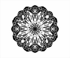 Mandala Muster Weiß Kritzeleien skizzieren gut Stimmung. Mandala Zier runden Spitze Ornament vektor