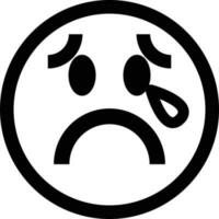 gråta emoji uttryckssymbol vektor