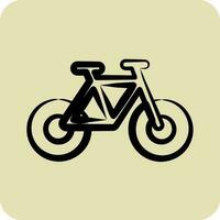 Symbol Radfahren. geeignet zum Bildung Symbol. Hand gezeichnet Stil. einfach Design editierbar. Design Vorlage vektor