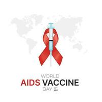 värld AIDS vaccin dag social media inlägg vektor