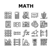 Mathematik Bildung Schule Wissenschaft Symbole einstellen Vektor