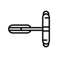 Tür näher Hardware- Möbel passend zu Linie Symbol Vektor Illustration