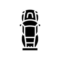 Sport Auto oben Aussicht Glyphe Symbol Vektor Illustration