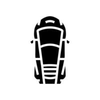 Motor- Auto oben Aussicht Glyphe Symbol Vektor Illustration