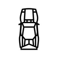 Auto Auto oben Aussicht Linie Symbol Vektor Illustration