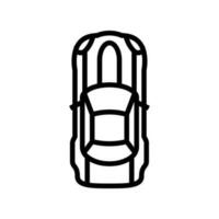 Motor Auto oben Aussicht Linie Symbol Vektor Illustration