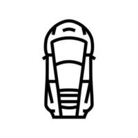 Motor- Auto oben Aussicht Linie Symbol Vektor Illustration