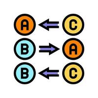 Logik Mathematik Wissenschaft Bildung Farbe Symbol Vektor Illustration