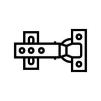 Sanft schließen Hardware- Hardware- Möbel passend zu Linie Symbol Vektor Illustration