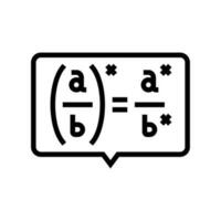 Formel Mathematik Wissenschaft Bildung Linie Symbol Vektor Illustration