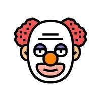 Clown Jahrgang Show Farbe Symbol Vektor Illustration