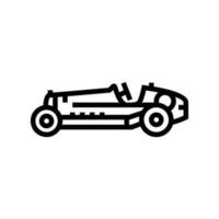Jahrgang Rennen Auto Fahrzeug Linie Symbol Vektor Illustration