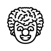 Clown Karneval Jahrgang Show Linie Symbol Vektor Illustration