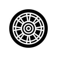 Rennen Reifen Fahrzeug Auto Glyphe Symbol Vektor Illustration