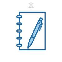 Stift und Papier Symbol Symbol Vorlage zum Grafik und Netz Design Sammlung Logo Vektor Illustration