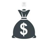 Geld Tasche Symbol Symbol Vorlage zum Grafik und Netz Design Sammlung Logo Vektor illustrationn