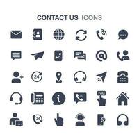kontakta oss ikoner packa vektor