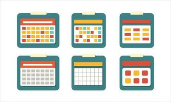kalender schema rutiner och påminnelser vektor