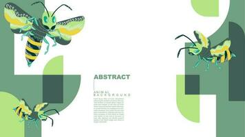 Vektor abstrakt drei Bienen Hintergrund Design, exotisch bunt Hintergrund zum drucken