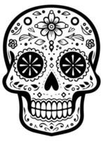 latinamerikan arv socker skalle ringblomma festlig dia de los muertos vektor ikon