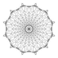 mandala för färg bok, runda prydnad, oregelbunden blommig form dekoration, orientalisk vektor, påfrestning terapi mönster, väva yoga vektor logotyp design element. vuxen mandala för färg