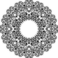 Schwarz-Weiß-Mandala-Vektorillustration vektor