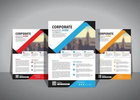 flygblad affärsmall för layout broschyr marknadsföring eller årsredovisning företag vektor