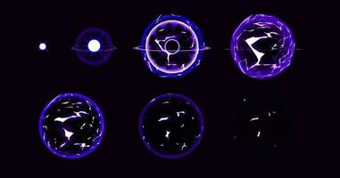 Magie elektrisch Blitz Ball Animation Sprite vektor