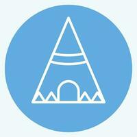 Symbol Tipi. verbunden zu amerikanisch einheimisch Symbol. Blau Augen Stil. einfach Design editierbar vektor