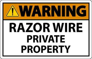 Warnung Zeichen Rasierer Kabel, Privat Eigentum Zeichen vektor