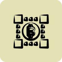 Symbol Bitcoins Technologie. geeignet zum Bildung Symbol. Hand gezeichnet Stil. einfach Design editierbar vektor