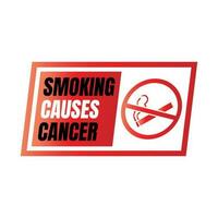 rökning orsaker cancer varning tecken, rökning kan döda du baner tecken vektor