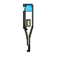 Grippe Thermometer Spiel Pixel Kunst Vektor Illustration