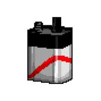 litium batteri energi spel pixel konst vektor illustration