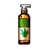 medicin aloe vera kosmetisk spel pixel konst vektor illustration