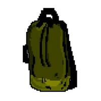 Camping Tasche Lager Spiel Pixel Kunst Vektor Illustration