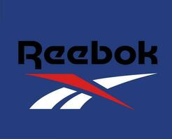 reebok Marke Logo Symbol Kleider Design Symbol abstrakt Vektor Illustration mit Blau Hintergrund