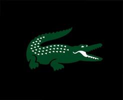 lacoste logotyp varumärke symbol design kläder mode vektor illustration med svart bakgrund